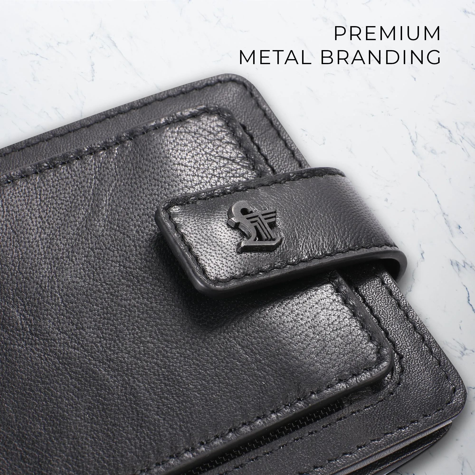 Ricardo Bifold | Premium Leather Wallet for Men | 100% Genuine Leather | Color: Brown & Black