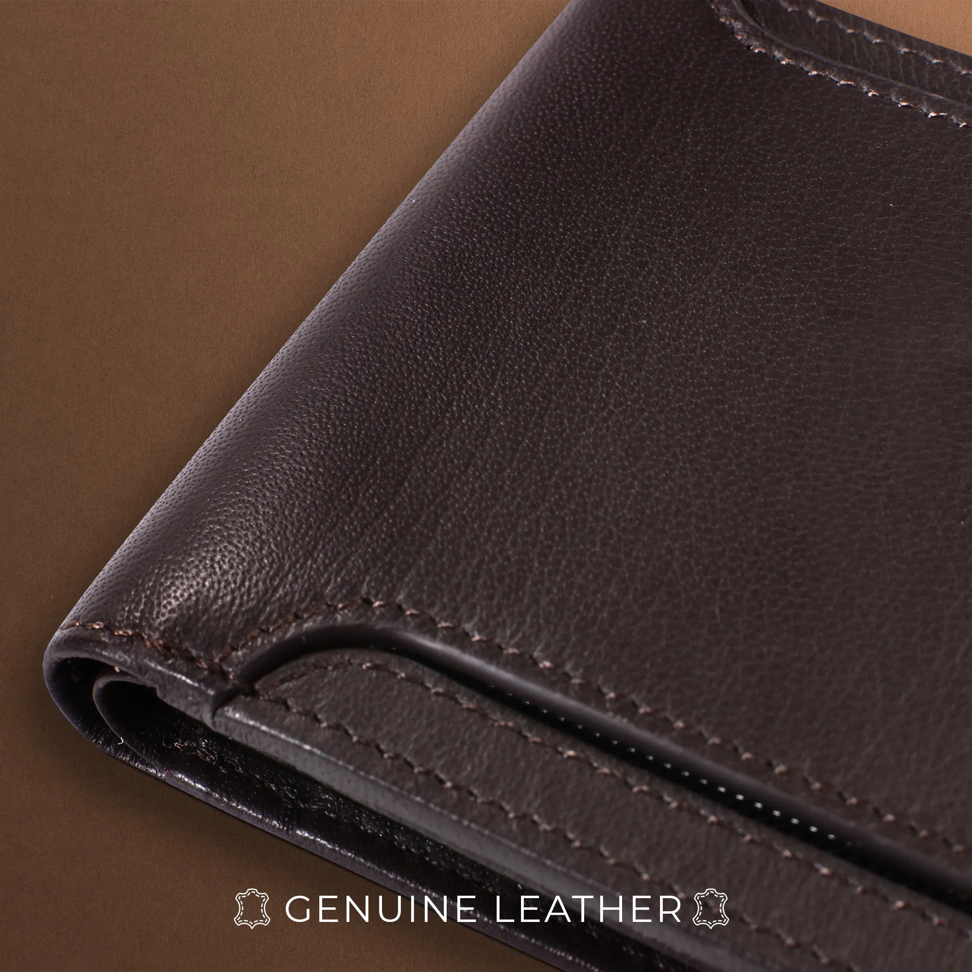 Ricardo Bifold | Premium Leather Wallet for Men | 100% Genuine Leather | Color: Brown & Black