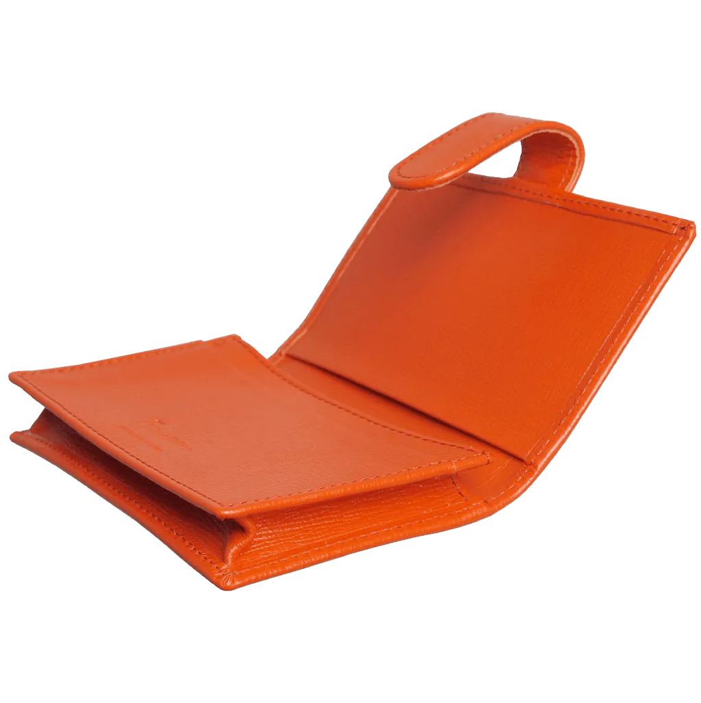 Saffiano Business Card Case Orange