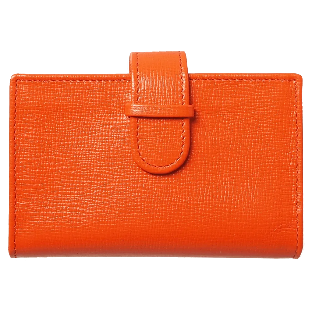 Saffiano Business Card Case Orange