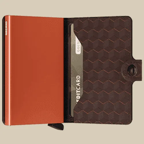 Secrid Miniwallet The Optical Brown & Orange