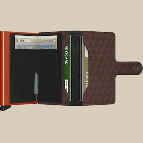 Secrid Miniwallet The Optical Brown & Orange