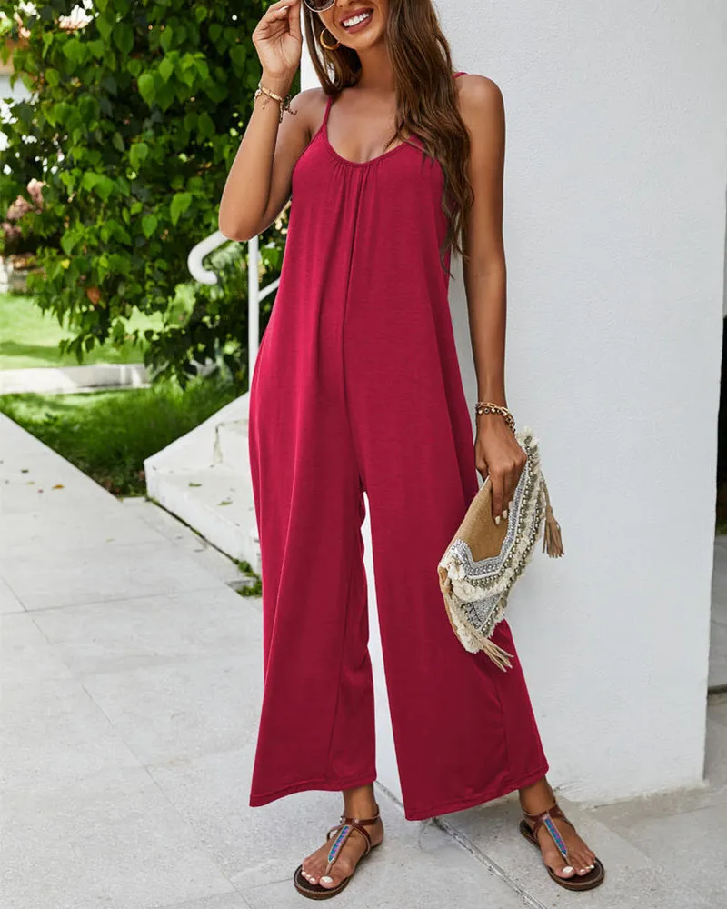 Sexy V-Neck Sling Jumpsuit