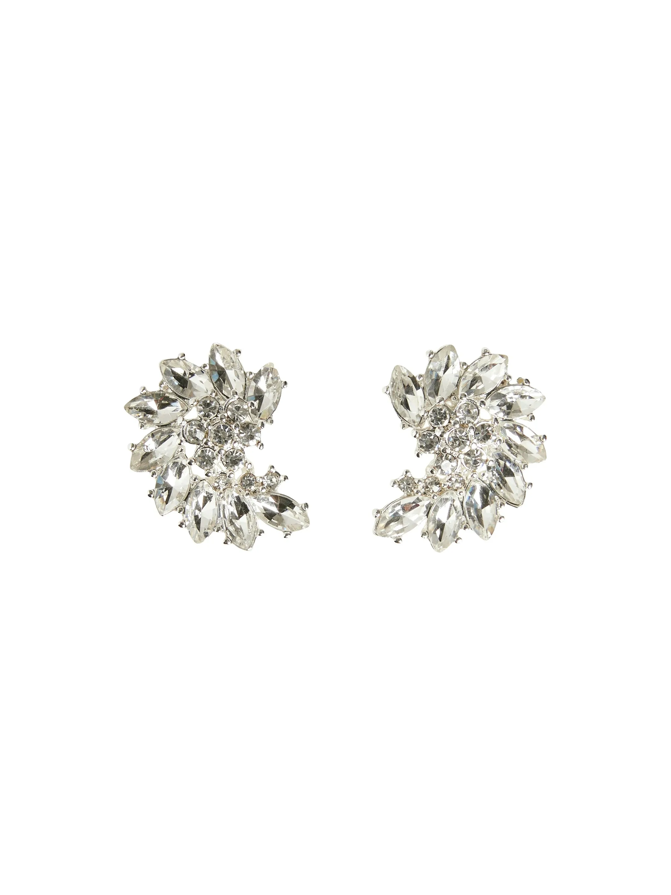 Sia Rhinestone Earrings (Silver)