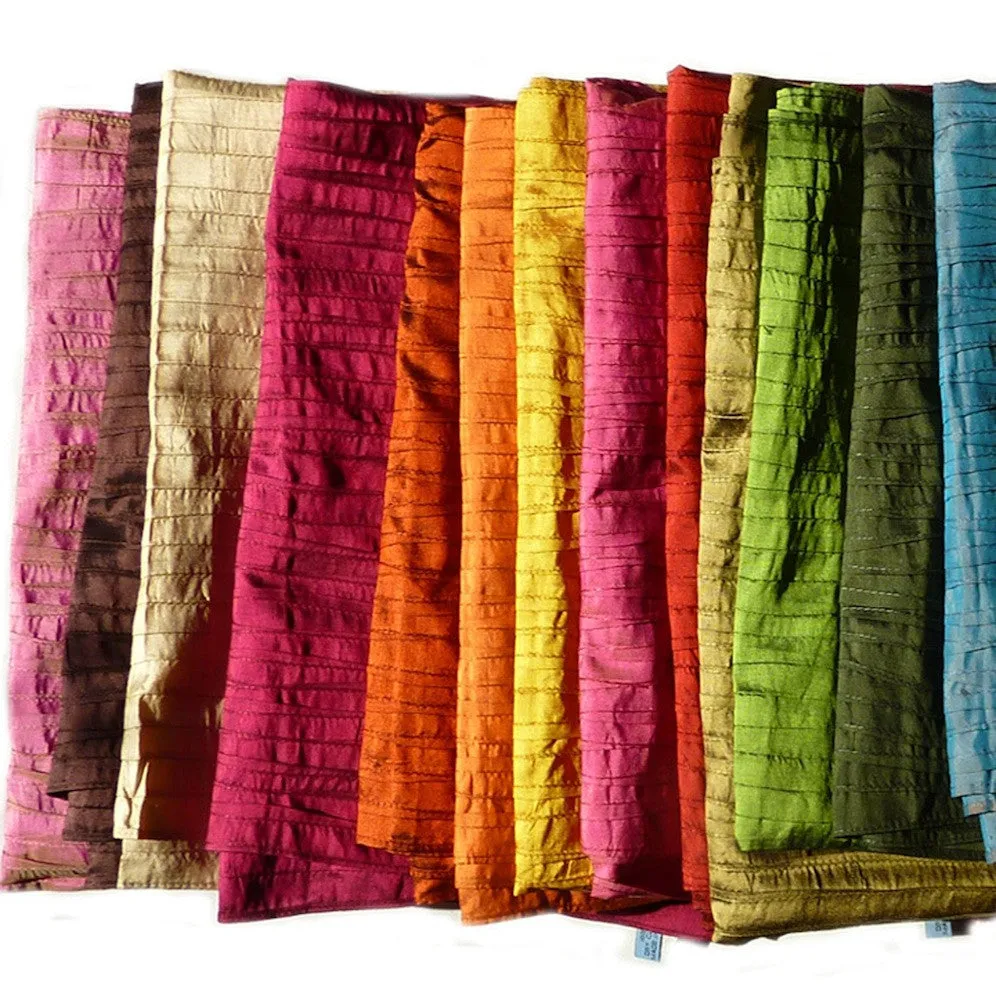 Silk Pintuck Pleated Shawl Assorted