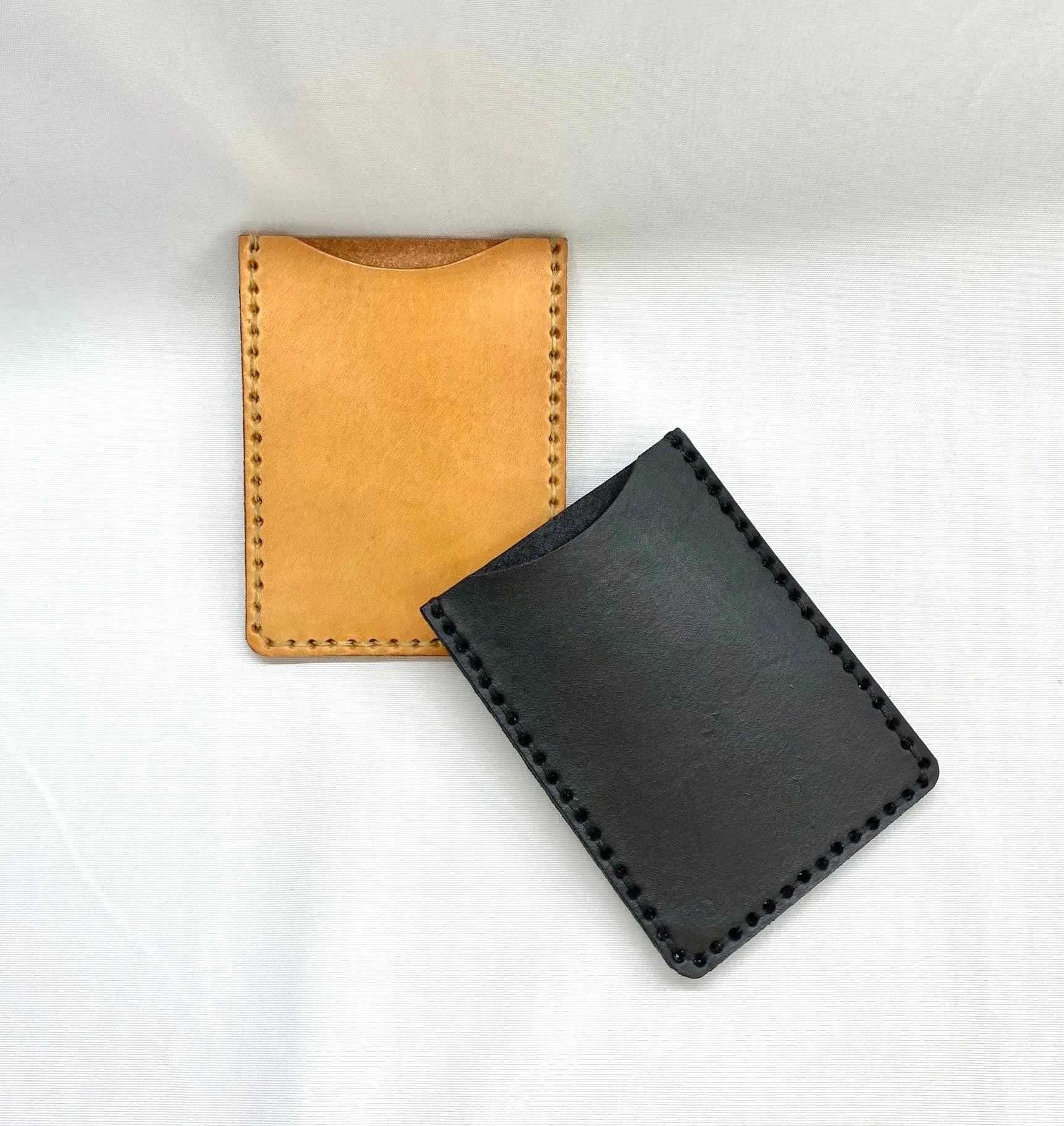 Slim Fit Money Clip, Black or Natural Tan