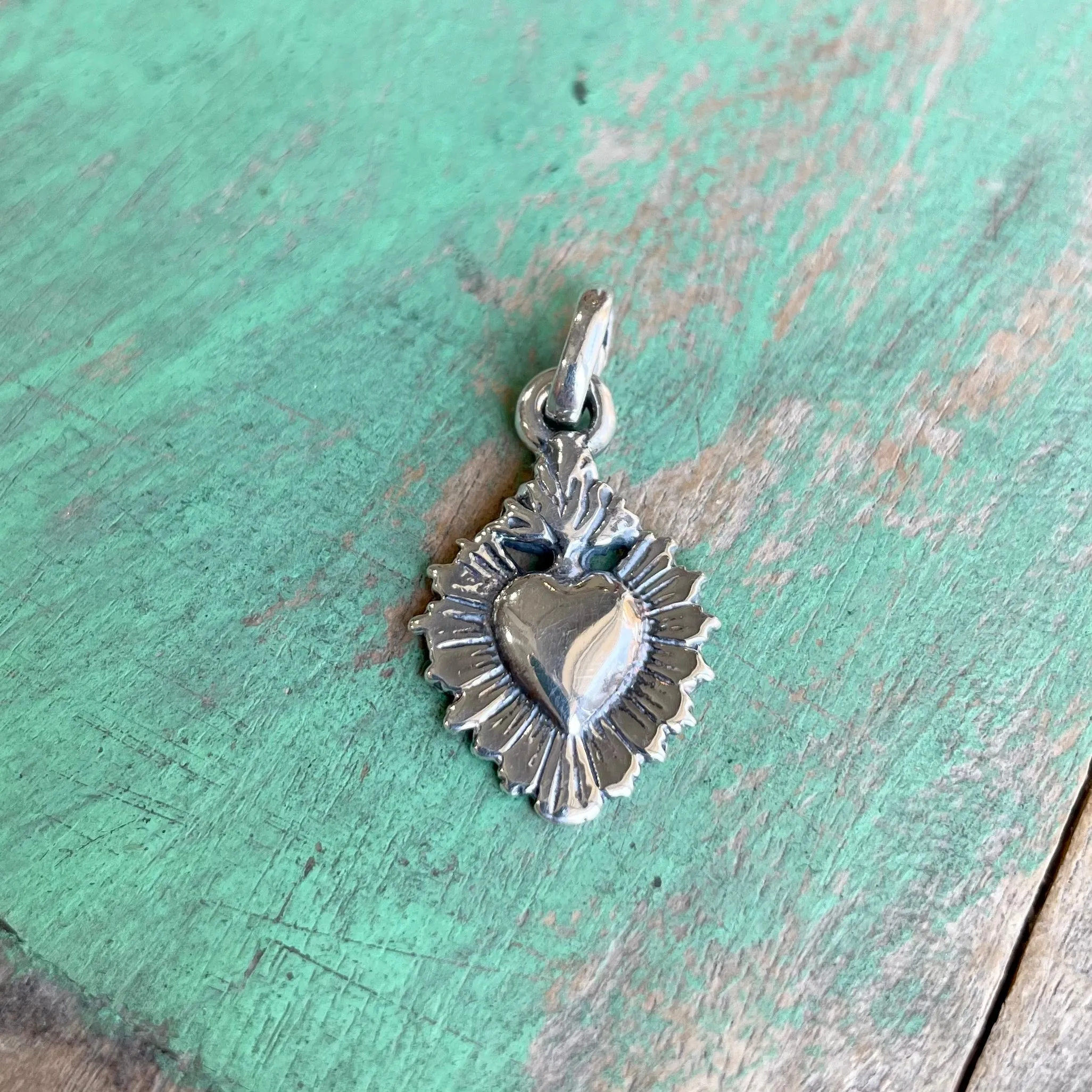 Sterling Silver Small Sacred Heart