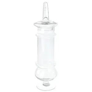 Tall Body Glass Apothecary Jar with Lid, Clear, 15-3/4-Inch