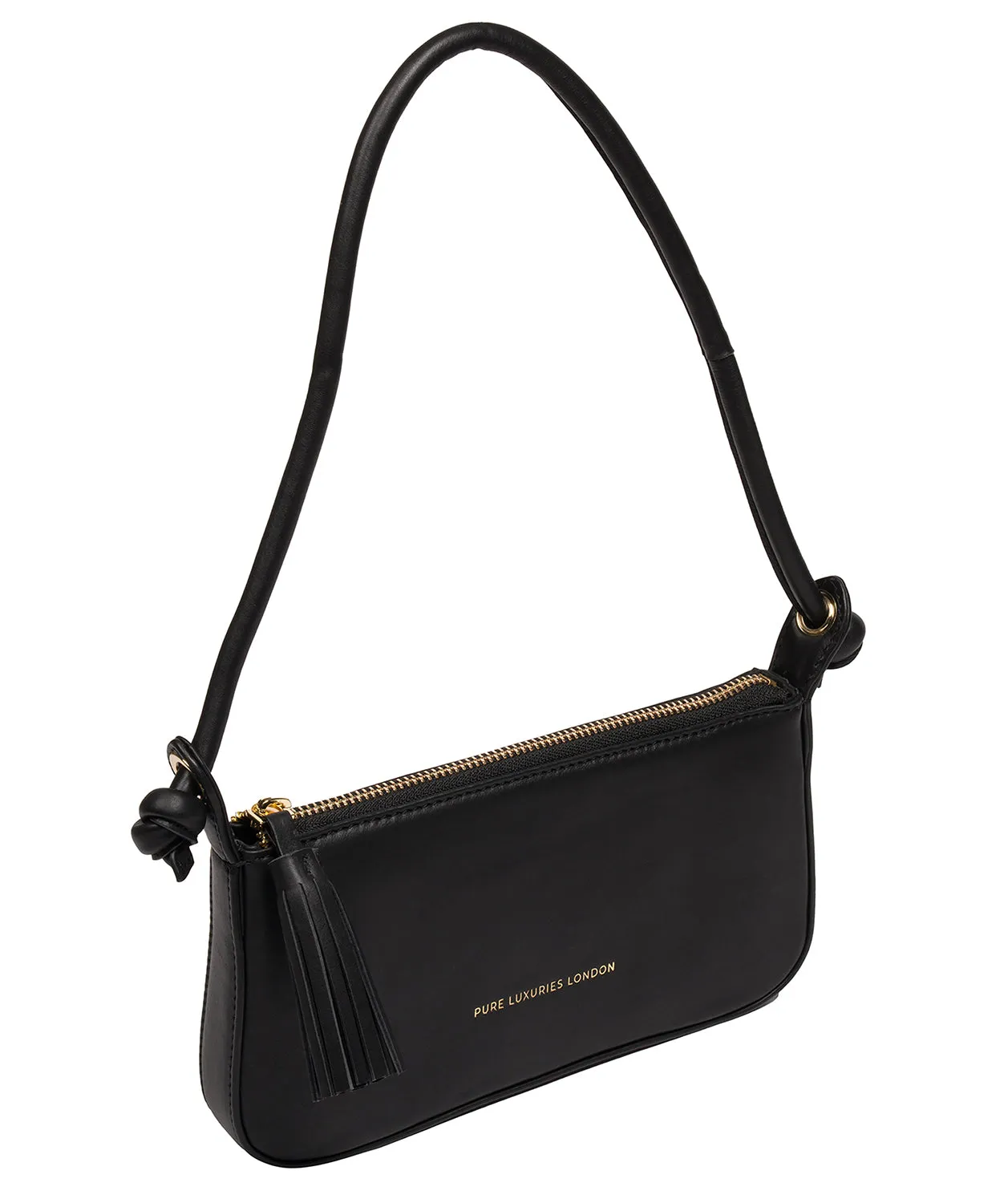 'Taylor' Black Nappa Leather Evening Phone Bag