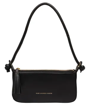 'Taylor' Black Nappa Leather Evening Phone Bag