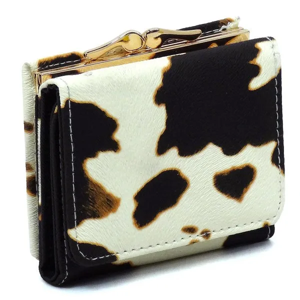 TEEK - Saffiano Kiss Lock Tri-fold Wallet