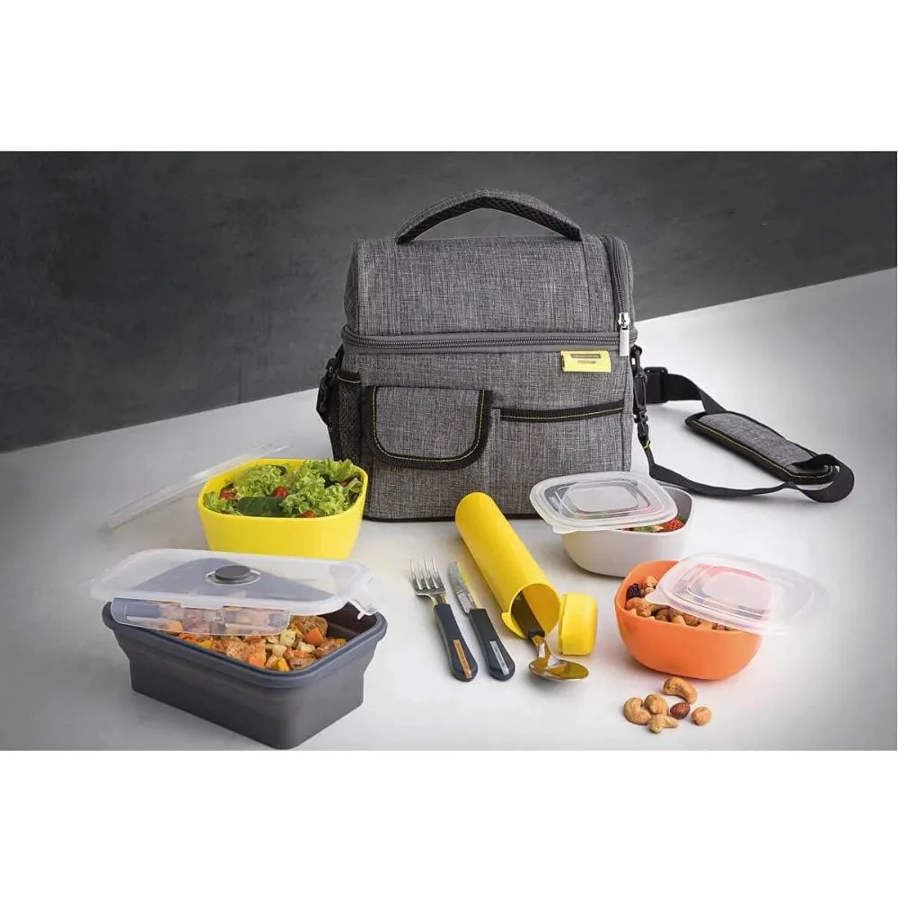 Tramontina Brazil  Power Up 9-Pieces Thermal Bag Lunch Box Set