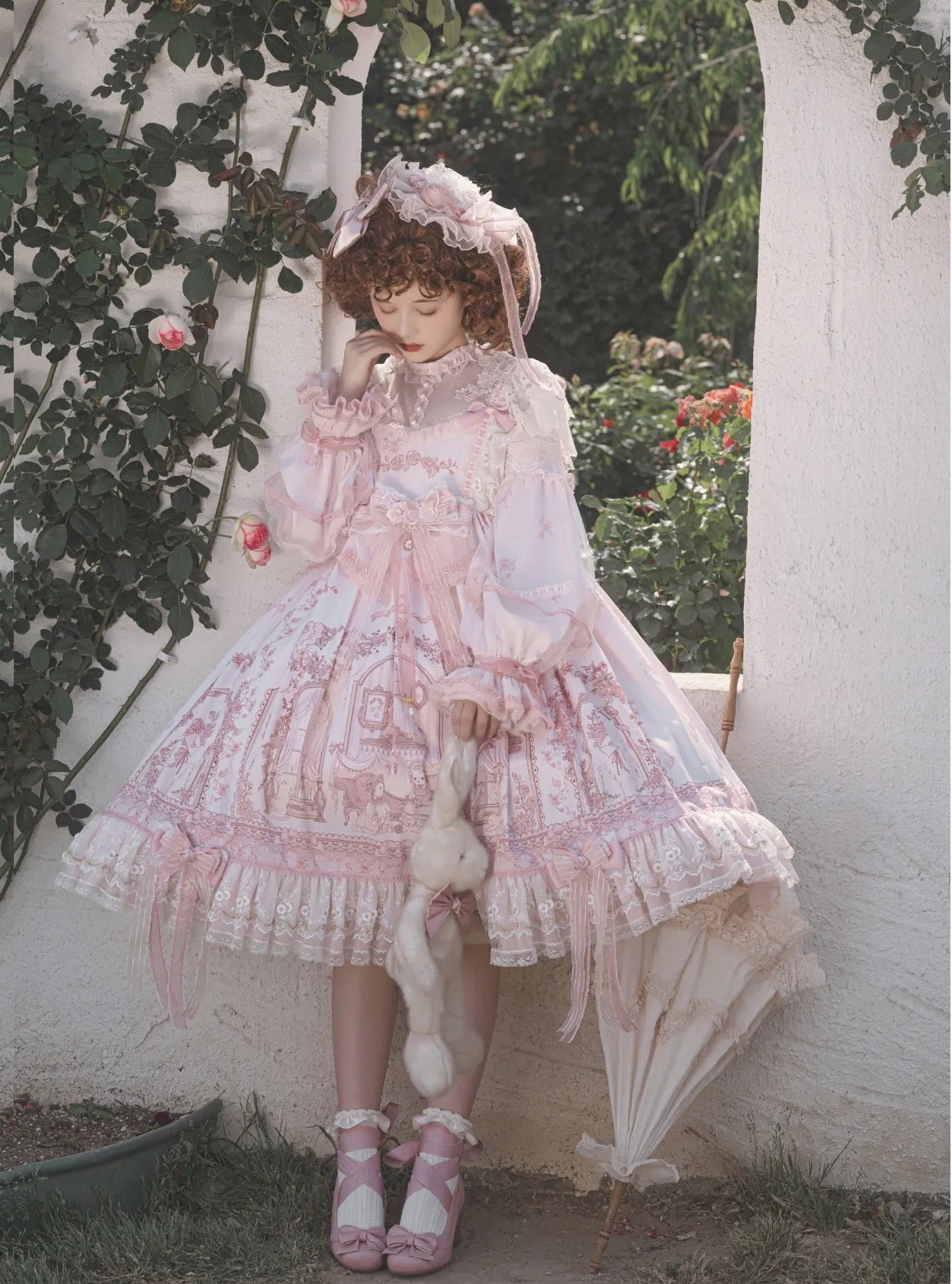 Two Rural Cats~Sunset Realm Lolita Bride Gorgeous OP FS