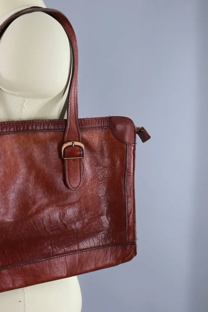 Vintage Leather Satchel Bag