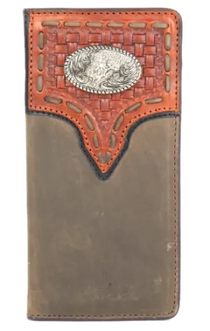 W-142 - Rockin Leather Rodeo Wallet - Concho Bull Rider