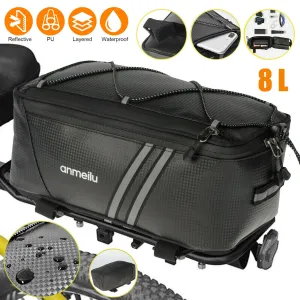 Waterproof Bicycle Rear Rack Seat Bag Bike Cycling Storage Pouch Trunk Pannier