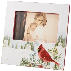 Winter Cardinal Photo Frame