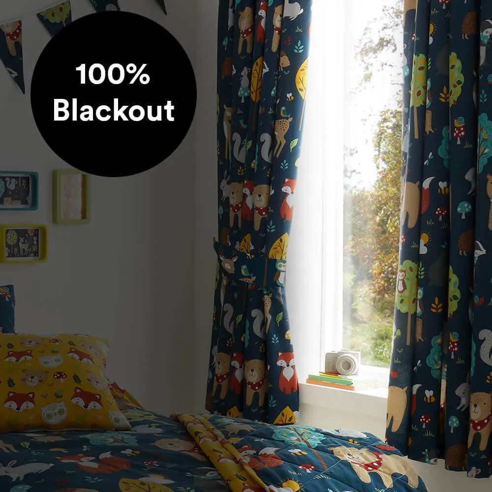 Woodland Friends Thermal Blackout Curtains