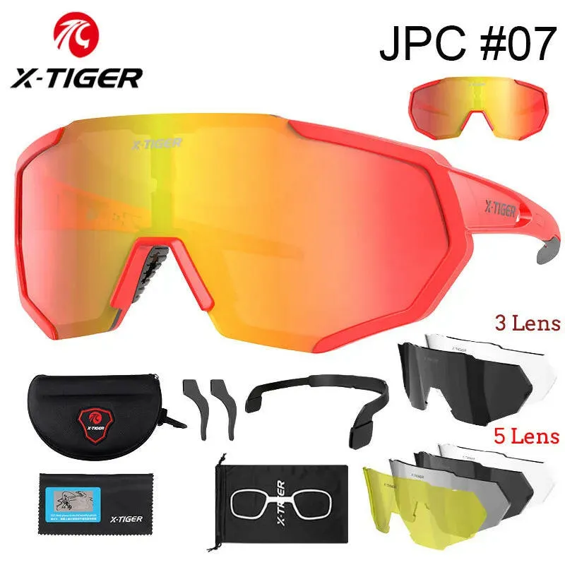 X-TIGER Polarized Lens Cycling Glasses Road Bike Cycling Eyewear Photochromic Sunglasses Sports MTB Mountain Bicycle Goggles