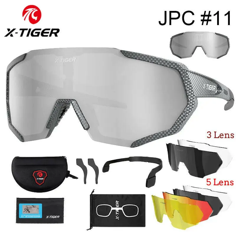 X-TIGER Polarized Lens Cycling Glasses Road Bike Cycling Eyewear Photochromic Sunglasses Sports MTB Mountain Bicycle Goggles