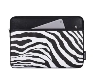 Zebra Print 15inch Protective Leather Laptop Bag